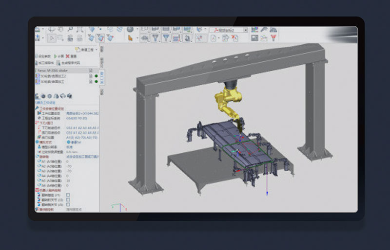 三维(wei)机器人激光切割机,三维激光切(qie)割机,3D激光切割机,离线编程软(ruan)件