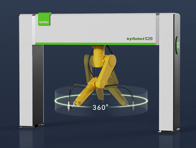 三维机器人激光切割机,三维激光切割机,3D激光切割机,360度回转半径(jing)高效切割