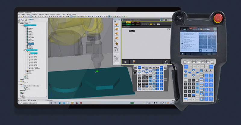 三维机器人激光切割机,三维激光切割机,3D激(ji)光切割机,手动示教